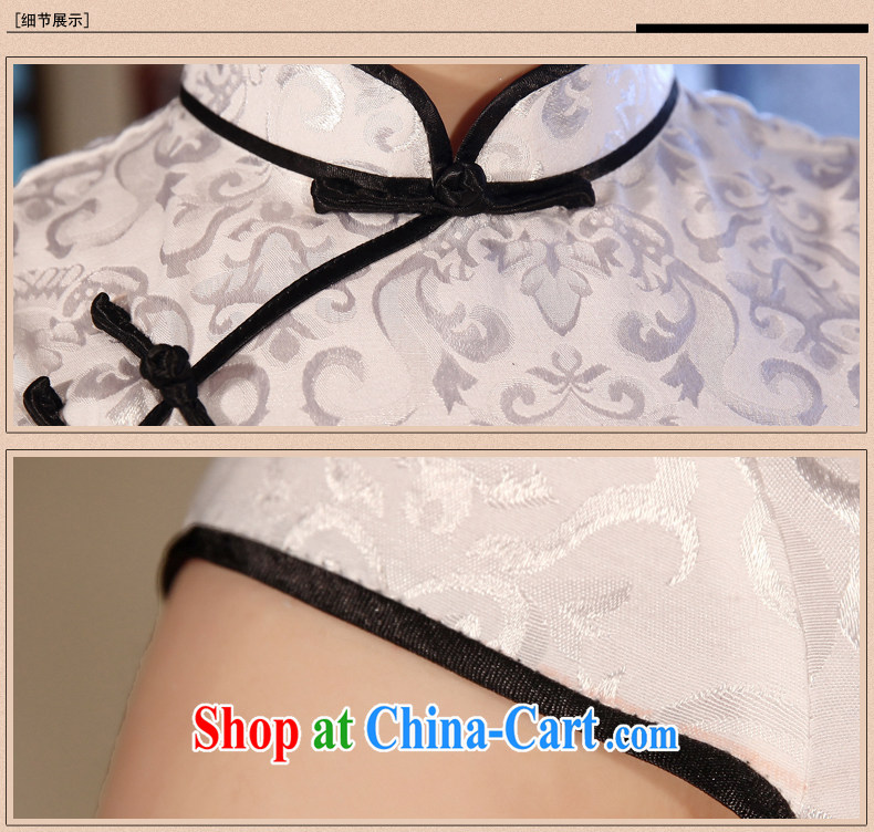 Dresses 2014 summer new stamp T-shirt with short sleeves cheongsam improved Chinese Antique Tang decorated in white robes 2 XL pictures, price, brand platters! Elections are good character, the national distribution, so why buy now enjoy more preferential! Health