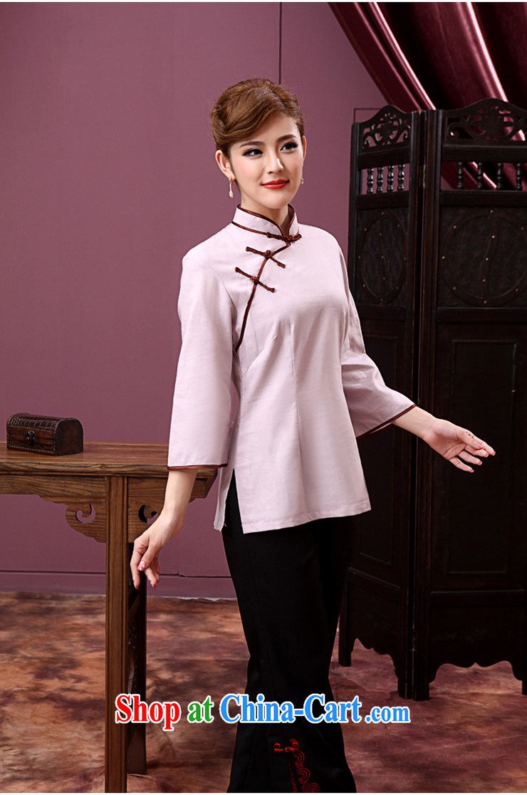 2014 cheongsam Chinese Chinese qipao T-shirt girls 7 cuff fashion style female daily improved cheongsam, Color 2 XL pictures, price, brand platters! Elections are good character, the national distribution, so why buy now enjoy more preferential! Health