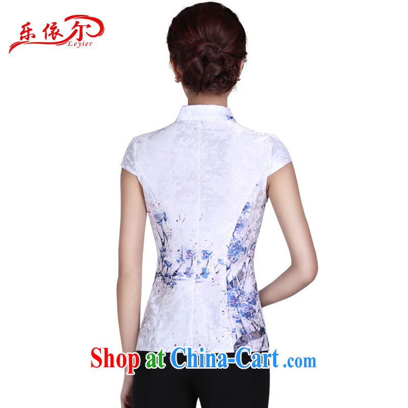 2014 and, according to Ms. summer new Chinese Ethnic Wind retro elegant personalized improved short-sleeved Chinese T-shirt LYE 1366 white T-shirt + pants XXL, in accordance with (leyier), online shopping