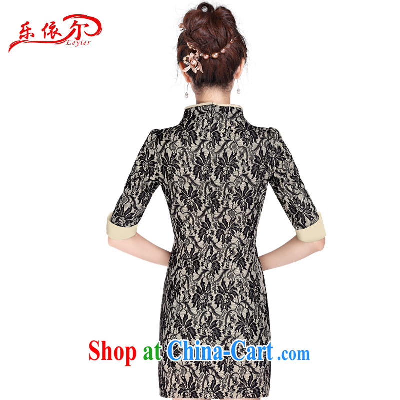 And, according to Ms. summer cuff in cheongsam retro sexy and elegant embroidery cheongsam sexy lace-in cuff, qipao LYE 1377 Map Color XXL, in accordance with (leyier), and, on-line shopping
