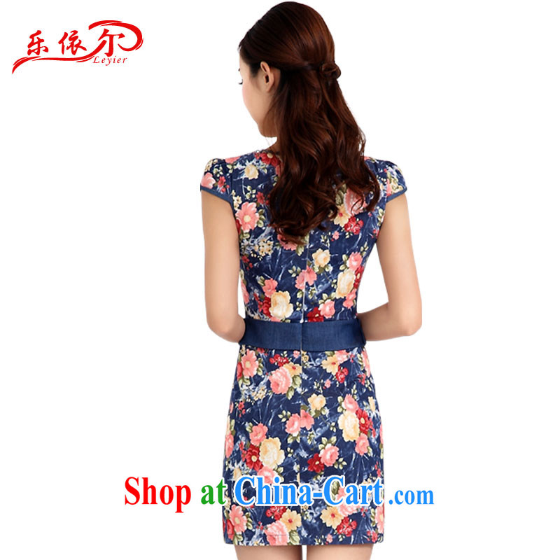 And, according to Ms. details beauty dresses retro stamp short-sleeved short cowboy outfit skirt girls high quality goods LYE 1403 blue (good quality fabrics) XXL, and, in accordance with (leyier), and, on-line shopping