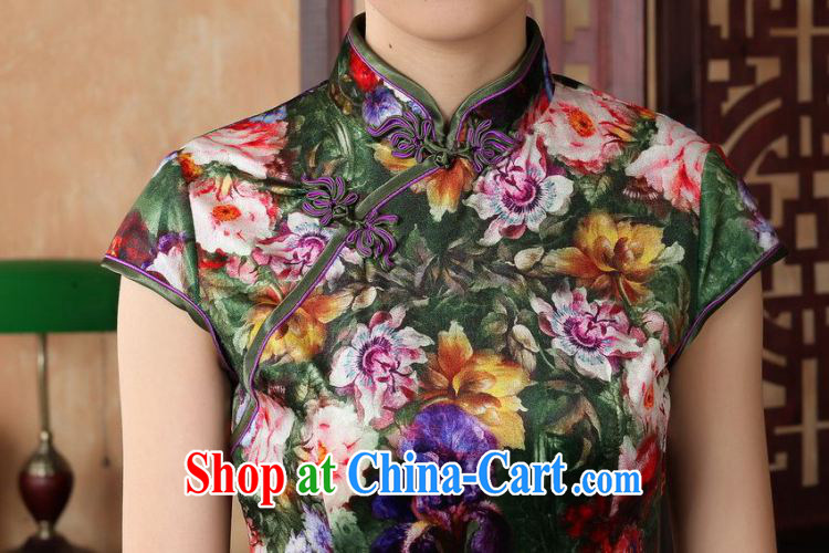 Take the new summer Women's clothes dresses with short stretch gold velour painting stylish classic short-sleeved traditional manual cheongsam TD 0012 - A 2 XL pictures, price, brand platters! Elections are good character, the national distribution, so why buy now enjoy more preferential! Health