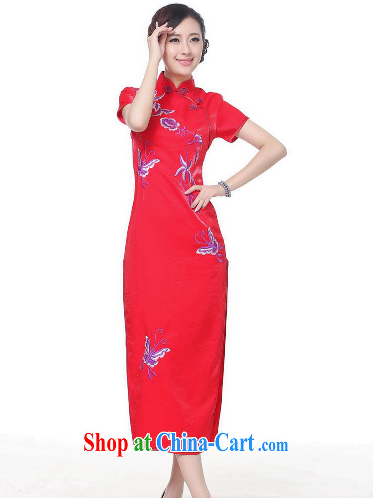 Ko Yo vines into exciting and 2014 new spring and summer National wind silk high short-sleeved retro long cheongsam, qipao for C C 0005 0005 - B 165/L pictures, price, brand platters! Elections are good character, the national distribution, so why buy now enjoy more preferential! Health