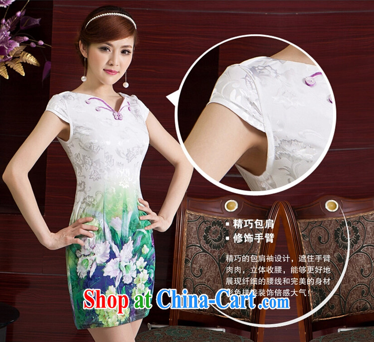 Rain Coat is stylish and improved short summer wear cheongsam dress short-sleeved, photo building photo dresses wedding dress day dresses QP 7006 photo color XXL pictures, price, brand platters! Elections are good character, the national distribution, so why buy now enjoy more preferential! Health