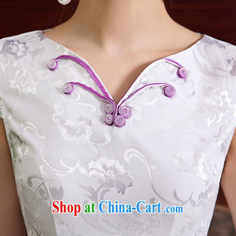 Rain Coat is stylish and improved short summer wear cheongsam dress short-sleeved, photo building photo dresses wedding dress day dresses QP 7006 photo color XXL, rain is clothing, and shopping on the Internet