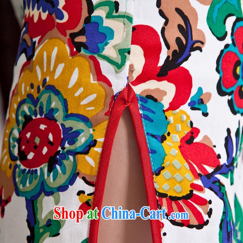 Rain Coat is stylish and improved China wind cheongsam cultivating the code short-sleeved everyday dresses summer dresses QP 7008 photo color XXL, rain is clothing, and shopping on the Internet