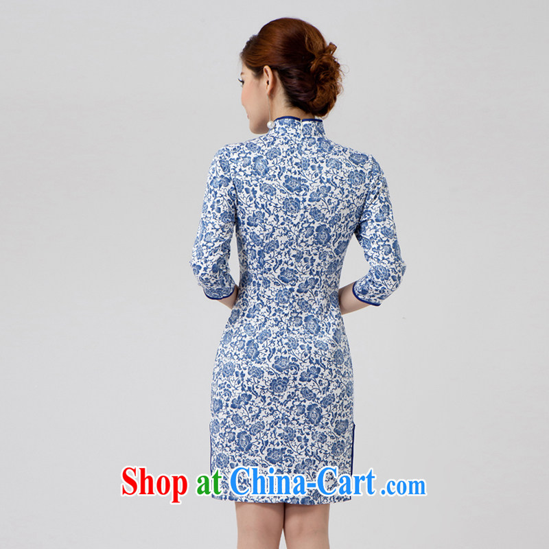 Rain Coat yet stylish improved short dresses Ethnic Wind dresses photo building photo dress Chinese traditional beauty in traditional costumes cuff QP 7013 photo color XXL, rain is clothing, and shopping on the Internet