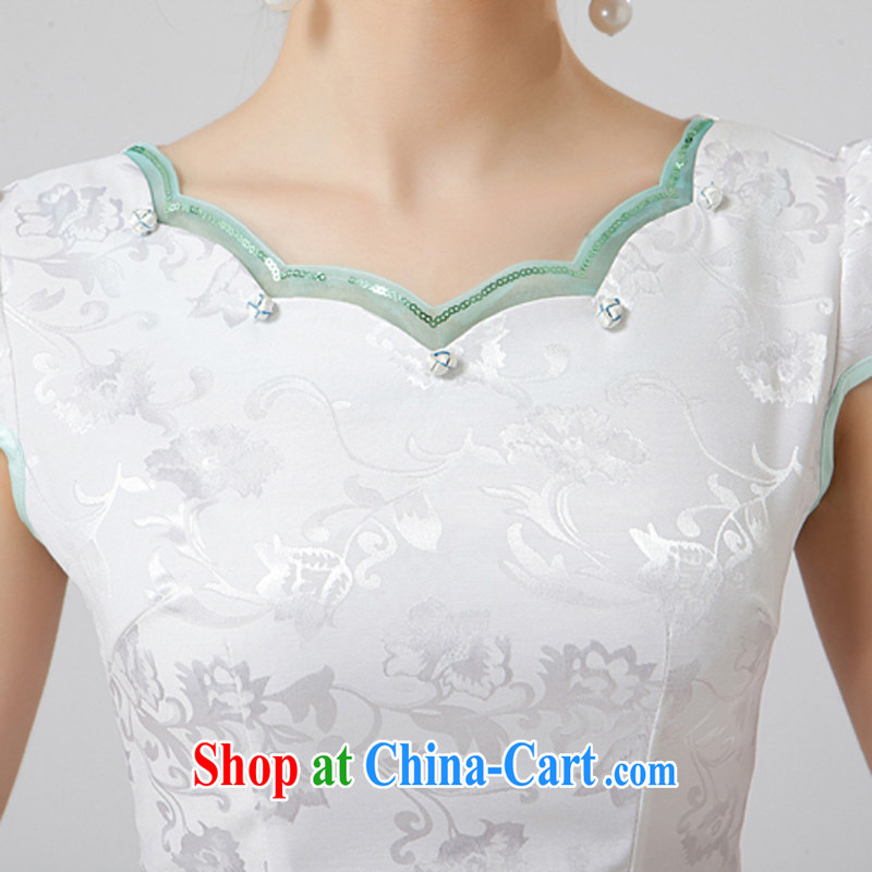 Rain Coat is stylish and improved short summer cheongsam dress photo building photo bridal dresses day dresses wedding toast clothing QP 7015 photo color S, rain is clothing, and shopping on the Internet
