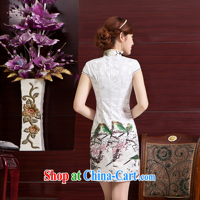 Rain Coat is stylish and refined bridal dresses and elegant Chinese wind short dinner cultivating the cheongsam cheongsam dress code 7025 QP picture color XXL, rain is still clothing, shopping on the Internet