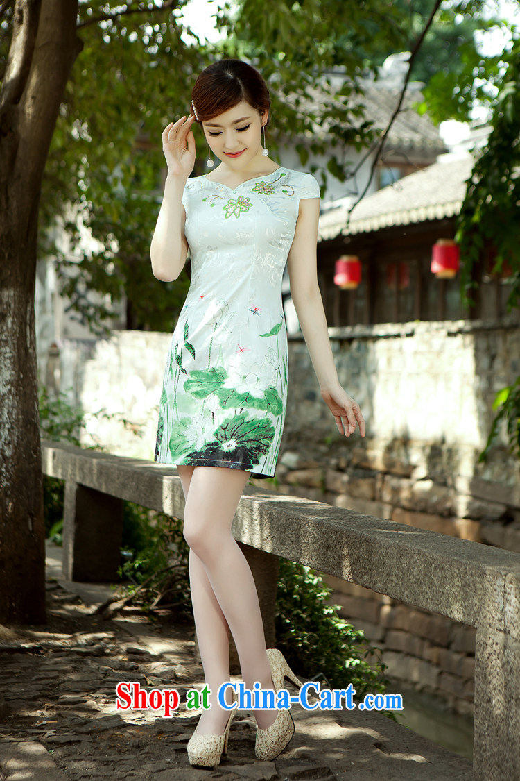 Rain Coat is stylish and improved cheongsam marriages China wind short cheongsam photo building photo embroidered cheongsam QP 7029 photo color XXL pictures, price, brand platters! Elections are good character, the national distribution, so why buy now enjoy more preferential! Health