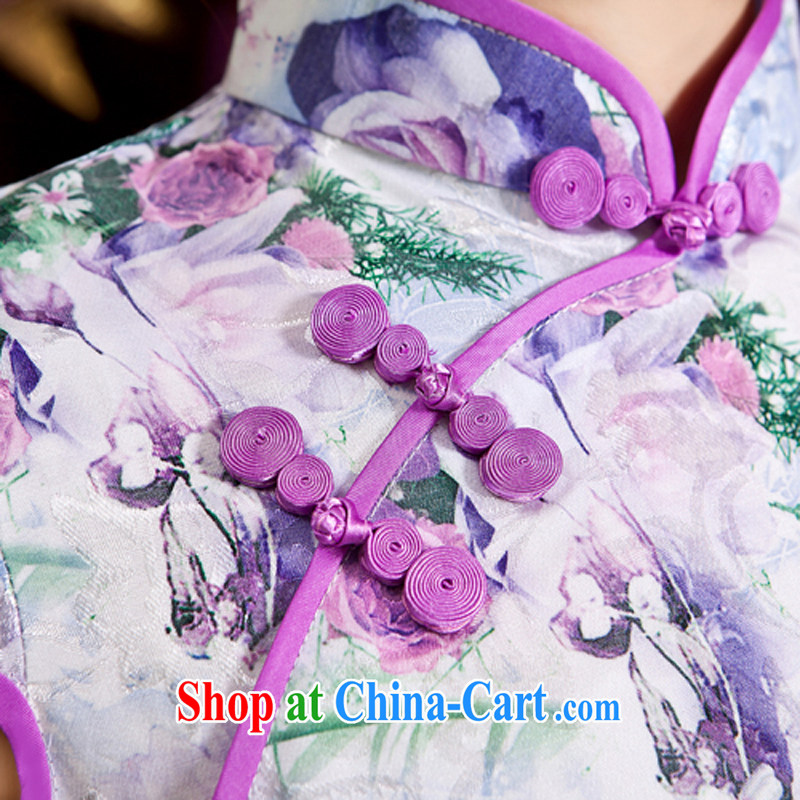 Rain Coat is stylish and classic bridal dresses traditional cultivating Chinese qipao elegant Photo Album Chinese wedding video thin daily outfit QP 7039 photo color L, rain is still clothing, shopping on the Internet