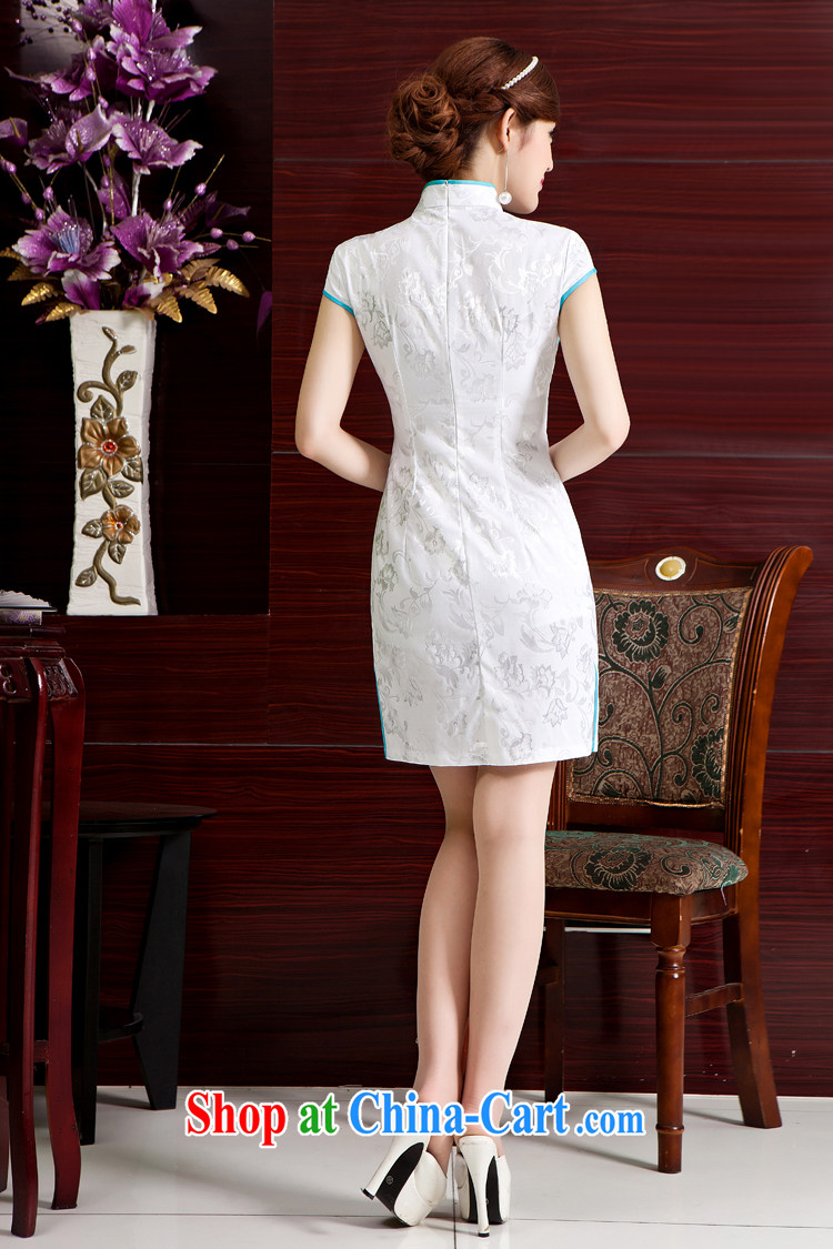 Rain Coat yet stylish bridal dresses improved Chinese Chinese Embroidery cheongsam Chinese wind short cheongsam beauty graphics thin Photo Album qipao QP 7042 white XL pictures, price, brand platters! Elections are good character, the national distribution, so why buy now enjoy more preferential! Health