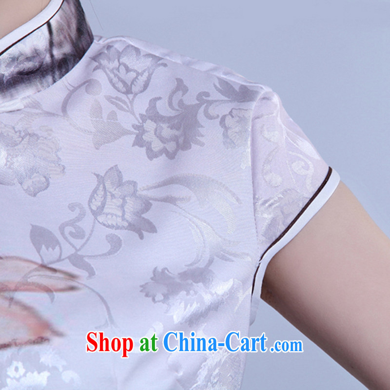 Rain Coat yet stylish Chinese style traditional Chinese qipao Chinese daily larger photo building bridal portrait dresses beauty QP 7046 photo color XXL, rain is clothing, and shopping on the Internet