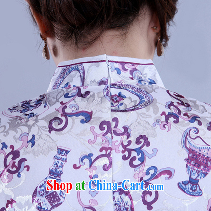 Rain Coat is stylish and improved summer short Chinese qipao, photo building Photo Album qipao the code daily outfit QP 7049 photo color XXL, rain is clothing, and shopping on the Internet