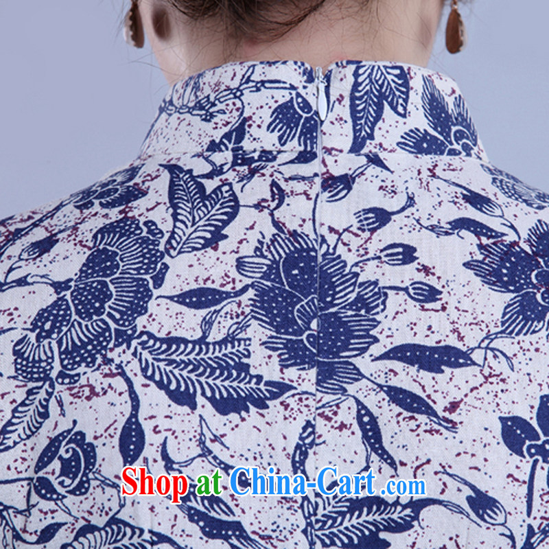 Rain is still Yi Chinese qipao stylish improved summer short-sleeved cultivating larger dresses photo building photography Photo Album National wind daily outfit QP 7059 photo color XXL, rain is still clothing, shopping on the Internet