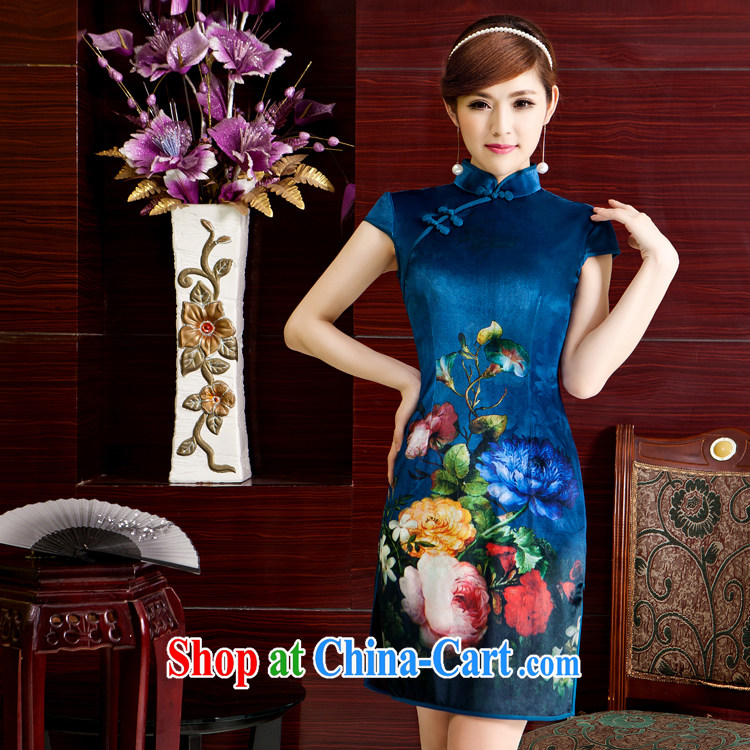 Rain Coat is stylish and refined bride's mother cheongsam Chinese Ethnic Wind traditional short-sleeve dresses, older large, high quality Chinese QP 7064 photo color XXL pictures, price, brand platters! Elections are good character, the national distribution, so why buy now enjoy more preferential! Health