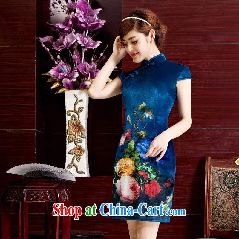 Heavy rain is still clothing and stylish improved bride mother outfit Chinese Ethnic Wind traditional short-sleeved dresses, older large, high quality Chinese QP 7064 photo color XXL, rain is clothing, and shopping on the Internet