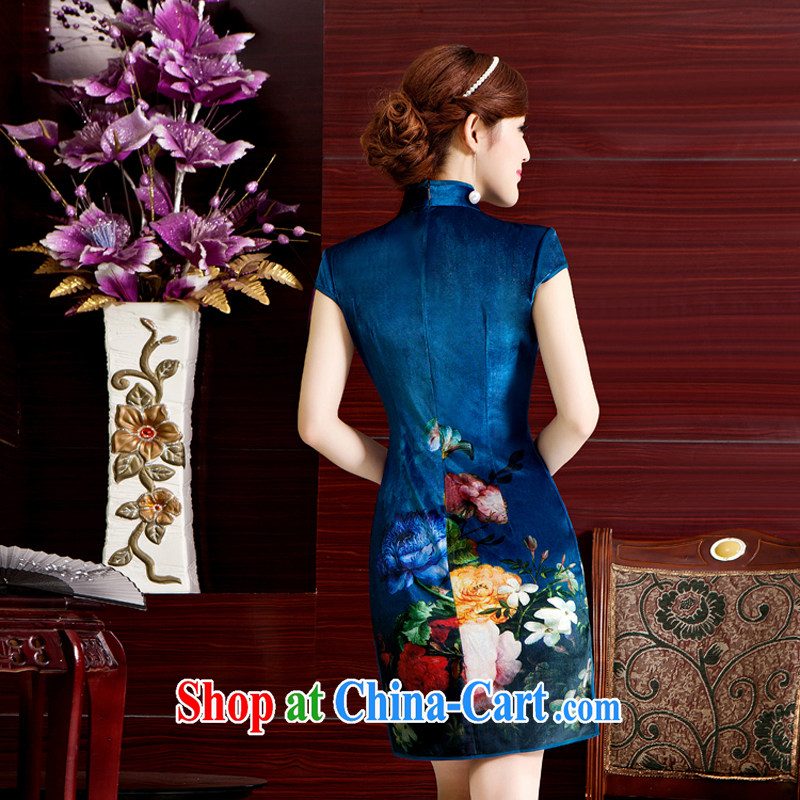 Heavy rain is still clothing and stylish improved bride mother outfit Chinese Ethnic Wind traditional short-sleeved dresses, older large, high quality Chinese QP 7064 photo color XXL, rain is clothing, and shopping on the Internet