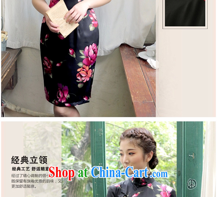 once and for all and fatally jealous flowers from spanish silk upscale retro new dresses summer dresses skirts improved daily stylish black L pictures, price, brand platters! Elections are good character, the national distribution, so why buy now enjoy more preferential! Health