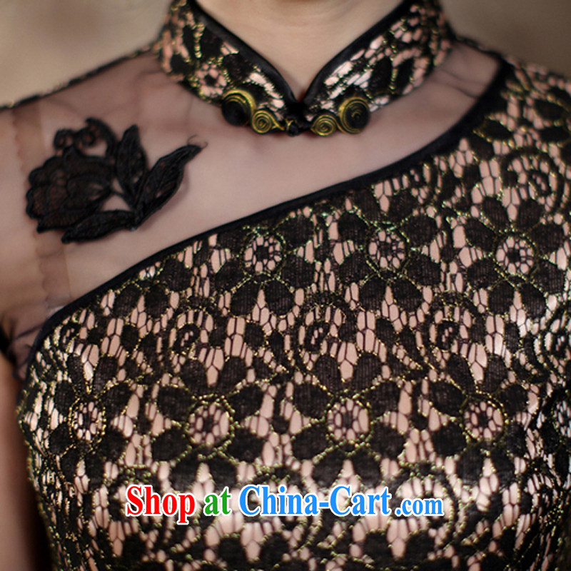 Rain is still clothing and fashion show dresses exclusive lace Photo Album dress Chinese improved traditional cheongsam QP 7069 photo color XXL, rain is clothing, and shopping on the Internet