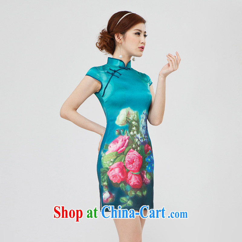 Rain Coat yet stylish and improved Chinese, Traditional costumes for traditional and classic bridal dresses photo building Photo Album short-sleeved Chinese QP 7073 photo color XXL, rain is clothing, and shopping on the Internet