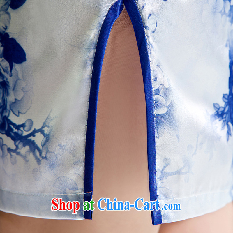Rain Coat yet classic bridal traditional cheongsam short, short-sleeved summer dresses and stylish photo building photo album the code daily outfit QP 7078 photo color XXL, rain is still clothing, shopping on the Internet