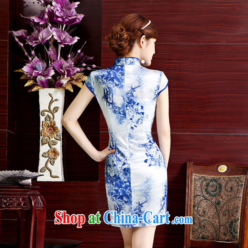 Rain Coat yet classic bridal traditional cheongsam short, short-sleeved summer dresses and stylish photo building photo album the code daily outfit QP 7078 photo color XXL, rain is still clothing, shopping on the Internet