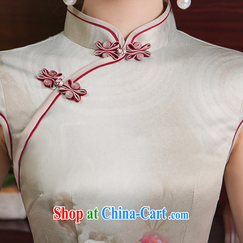 Rain is still Yi improved stylish and elegant bride mother dress cheongsam beauty short Photo Album daily Chinese qipao dress QP 7070 photo color XXL, rain is clothing, and shopping on the Internet