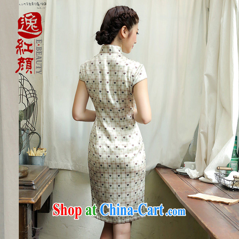 once and for all the proverbial hero, silk upscale retro new dresses 2014 summer skirt outfit improved daily stylish brown XL, fatally jealous once and for all, and, on-line shopping