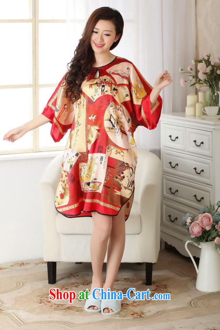 Take the new summer fashion ladies round collar retro figures damask Chinese Robes Chinese bathrobe red are code pictures, price, brand platters! Elections are good character, the national distribution, so why buy now enjoy more preferential! Health