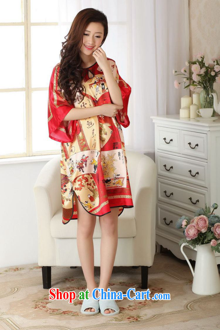 Take the new summer fashion ladies round collar retro figures damask Chinese Robes Chinese bathrobe red are code pictures, price, brand platters! Elections are good character, the national distribution, so why buy now enjoy more preferential! Health