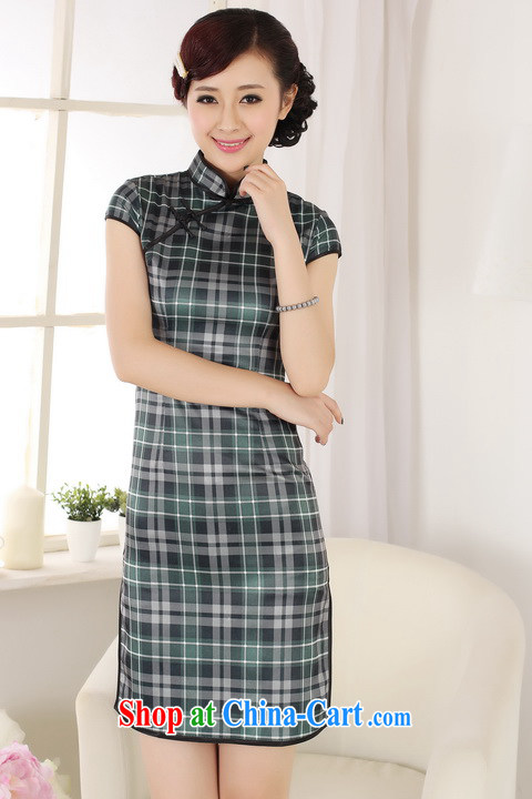 Take the 2014 new summer fashion clothes dresses, for a tight beauty retro cotton Plaid Short cheongsam red 2 XL pictures, price, brand platters! Elections are good character, the national distribution, so why buy now enjoy more preferential! Health