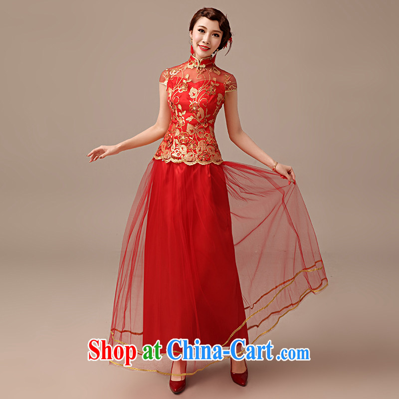 Dirty comics 2015 new marriage bows dresses retro, for package shoulder the Code Red long, bridal dresses red XL, dirty man, shopping on the Internet