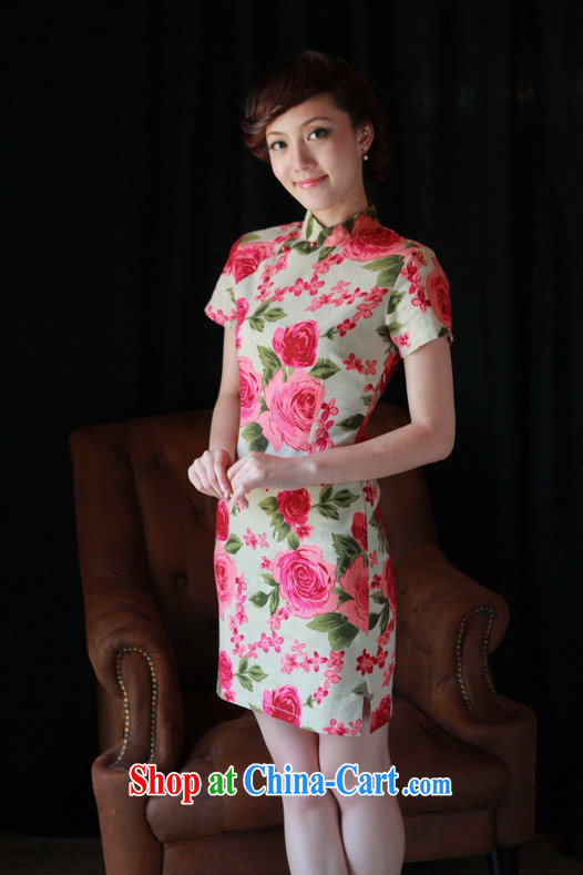 Jessup, new spring and summer clothes improved daily in Chinese, short-sleeved cotton the retro dresses dresses HR 262 No. 61 summer flowers cheongsam XL pictures, price, brand platters! Elections are good character, the national distribution, so why buy now enjoy more preferential! Health