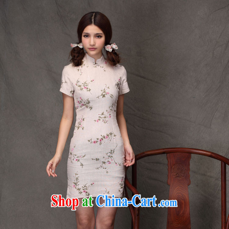 Jessup, new spring and summer women's clothing qipao improved Chinese short-sleeved cotton the retro cheongsam dress VG 822 late summer dresses XXL pictures, price, brand platters! Elections are good character, the national distribution, so why buy now enjoy more preferential! Health