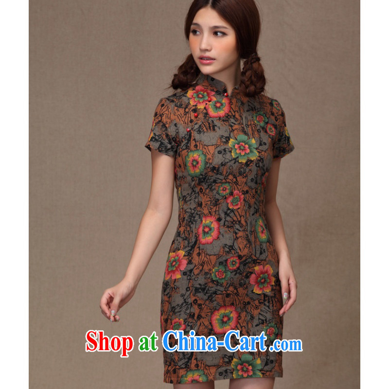 Jessup, new spring and summer classic retro floral beauty improved cotton the ramp ends cheongsam dress the forklift truck cheongsam dress FJ 230 Monet XXL outfit, Jessup, and, shopping on the Internet