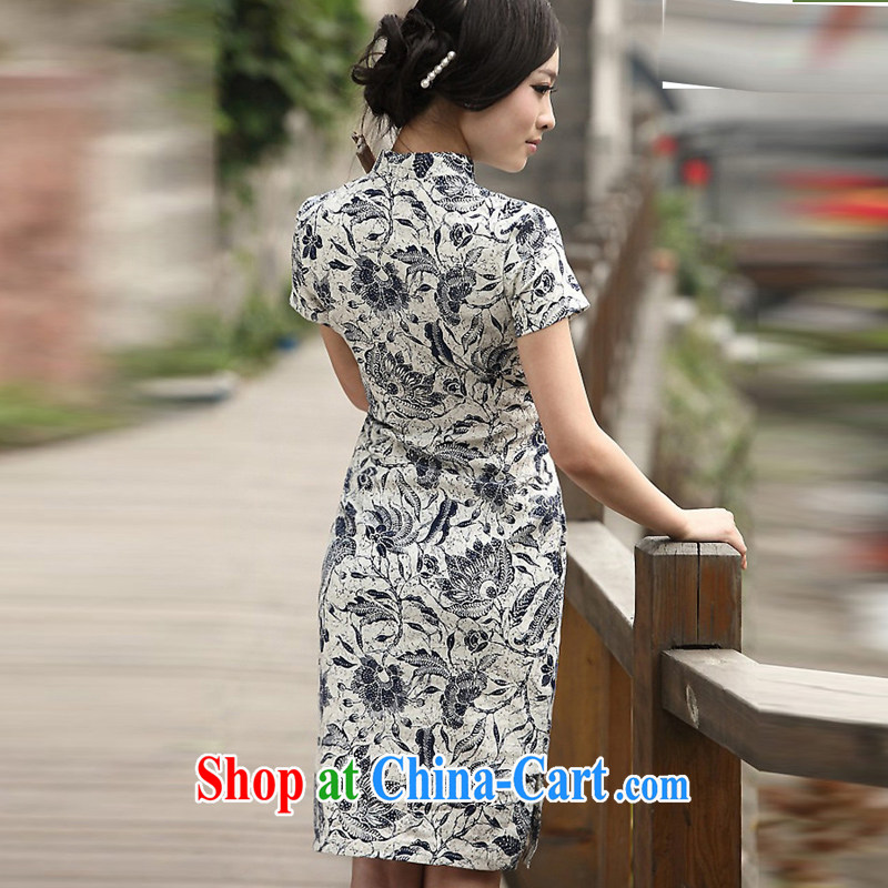Jessup, new spring and summer clothes only classic blue and white porcelain embossed cotton Ma Sau San improved cotton the cheongsam dress VZ 898 blue and white porcelain L outfit, Jessup, and, shopping on the Internet
