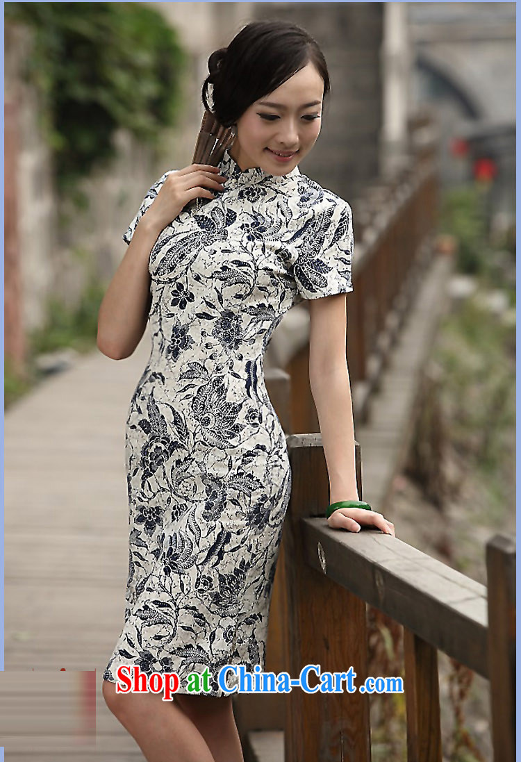 Jessup, new spring and summer clothes only classic blue and white porcelain embossed cotton Ma Sau San improved cotton the cheongsam dress VZ 898 blue and white porcelain cheongsam L pictures, price, brand platters! Elections are good character, the national distribution, so why buy now enjoy more preferential! Health