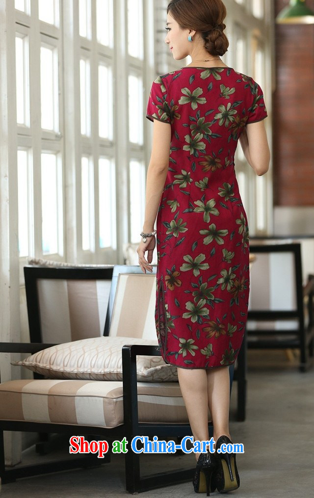 Jack Plug, spring and summer, cotton the round-collar beauty stamp manual buckle long cheongsam dress dresses QF 624 buckwheat flowers round-collar XXL pictures, price, brand platters! Elections are good character, the national distribution, so why buy now enjoy more preferential! Health