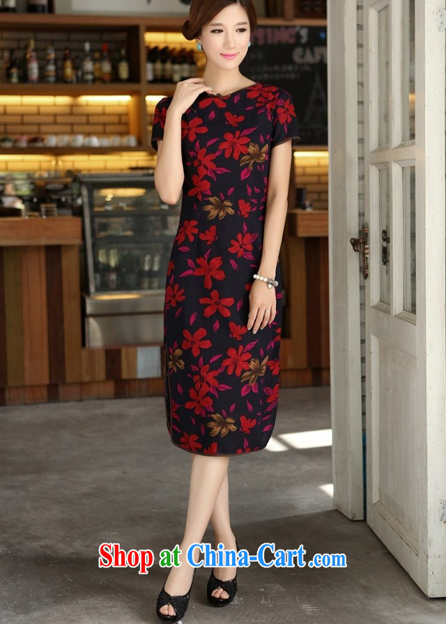 Jessup, new spring and summer women's clothing retro cotton the field for cultivating compact manual buckle long cheongsam dress MW 486 Maple Leaf round-collar XXL pictures, price, brand platters! Elections are good character, the national distribution, so why buy now enjoy more preferential! Health