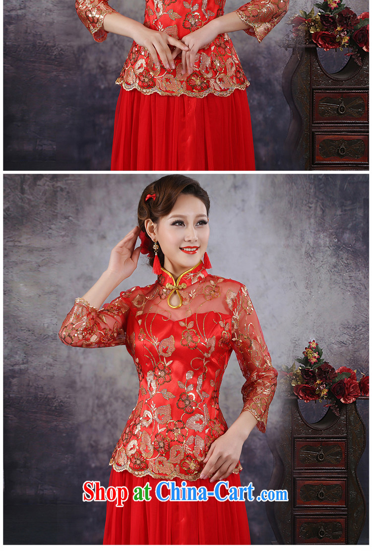 No bride embroidered Chinese style improved minimalist retro Red Beauty bridal marriage short-sleeved qipao QP - 347 red XXXXL Suzhou shipping pictures, price, brand platters! Elections are good character, the national distribution, so why buy now enjoy more preferential! Health