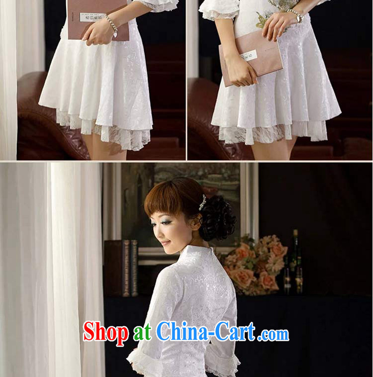 once and for all and fatally jealous Phoenix long-sleeved qipao dresses summer dresses skirts improved daily fashion beauty girls short white 2XL pictures, price, brand platters! Elections are good character, the national distribution, so why buy now enjoy more preferential! Health