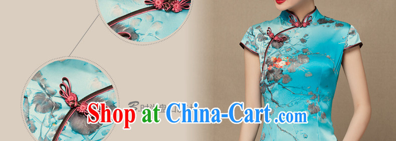 Yin Yue seal 2014 summer sauna Silk Cheongsam improvements, daily stamp heavy Silk Cheongsam dress picture color XL pictures, price, brand platters! Elections are good character, the national distribution, so why buy now enjoy more preferential! Health