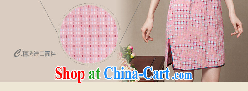 Yin Yue NARS summer 2014 new female linen dresses skirt style cotton Ma grid Korea retro improved short pink XXL pictures, price, brand platters! Elections are good character, the national distribution, so why buy now enjoy more preferential! Health