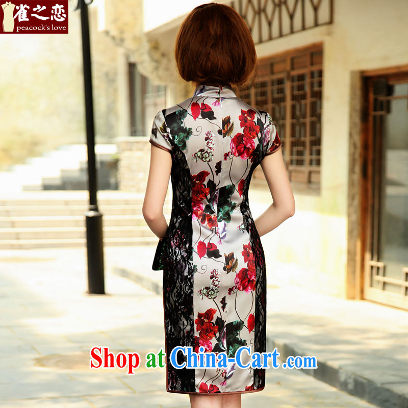 Bird lovers of books General nostalgic 2015 spring new lace stitching improved fashion cheongsam QD 502 S suit, birds love, and shopping on the Internet