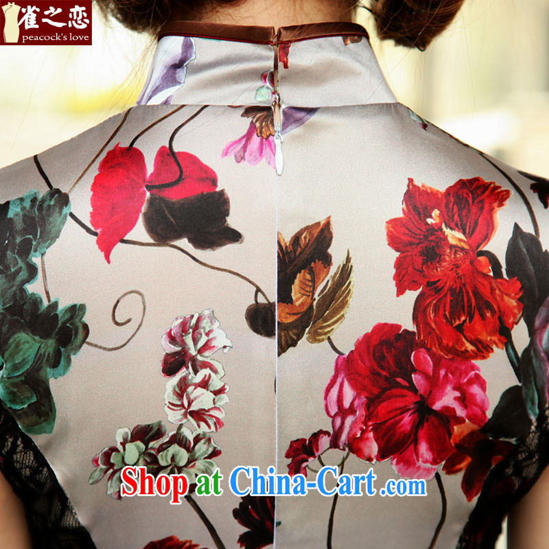 Bird lovers of books General nostalgic 2015 spring new lace stitching improved fashion cheongsam QD 502 S suit, birds love, and shopping on the Internet