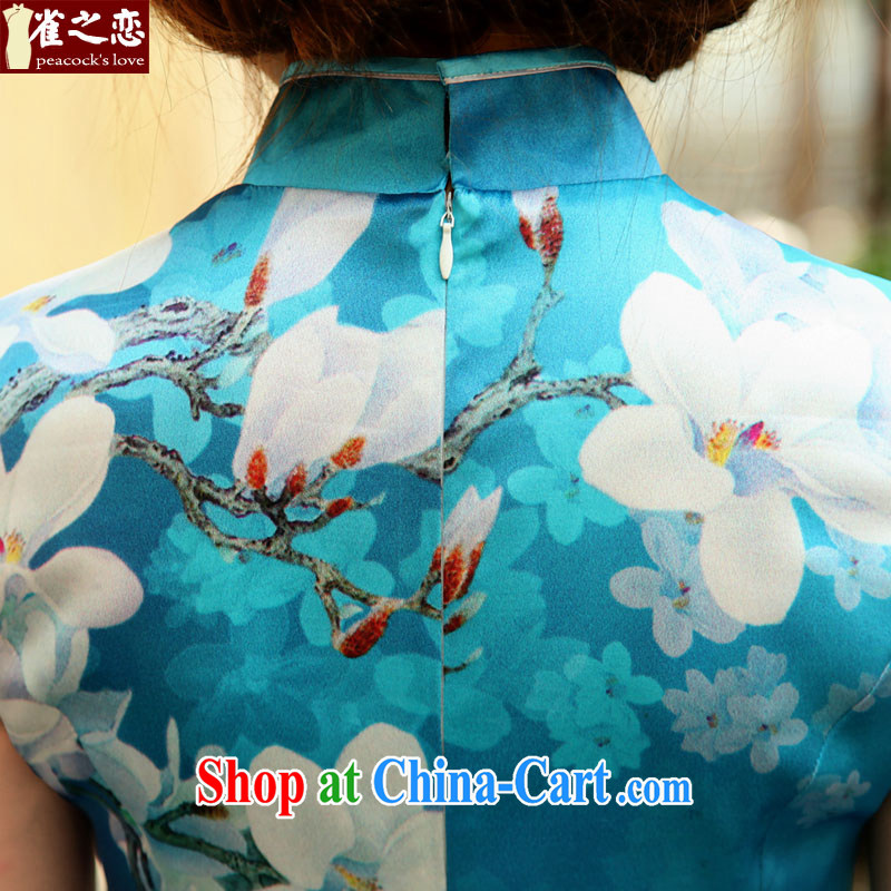 Birds love lightly, Colombia in 2015, the new improved stylish short Silk Cheongsam QD 503 figure - pre-sale 7 days XXL, birds of the land, and, shopping on the Internet