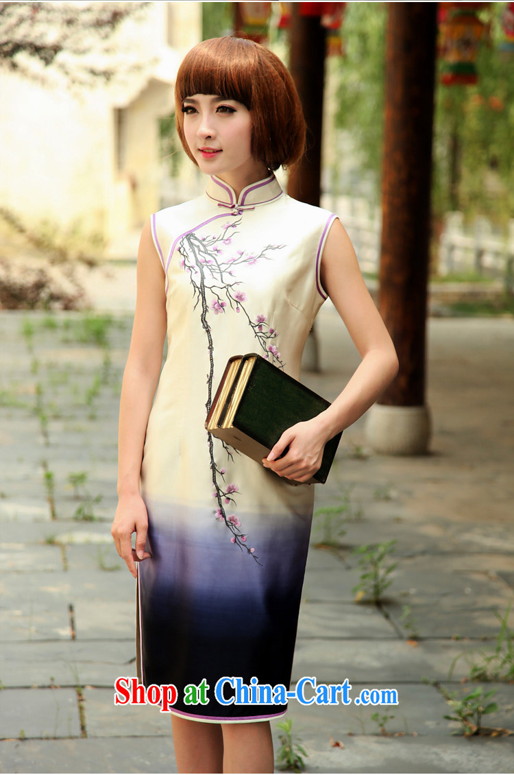 Bird lovers of the beauty of spring 2015 the new retro embroidered heavy silk sleeveless dresses female QD 506 white XXL pictures, price, brand platters! Elections are good character, the national distribution, so why buy now enjoy more preferential! Health