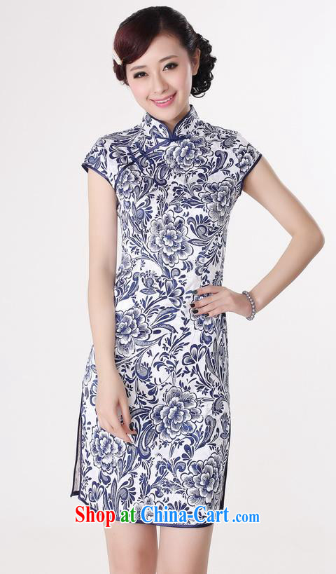 And Jing Ge dresses summer improved retro dresses, for a tight cotton stamp Chinese improved cheongsam dress short black Orchid 2 XL pictures, price, brand platters! Elections are good character, the national distribution, so why buy now enjoy more preferential! Health