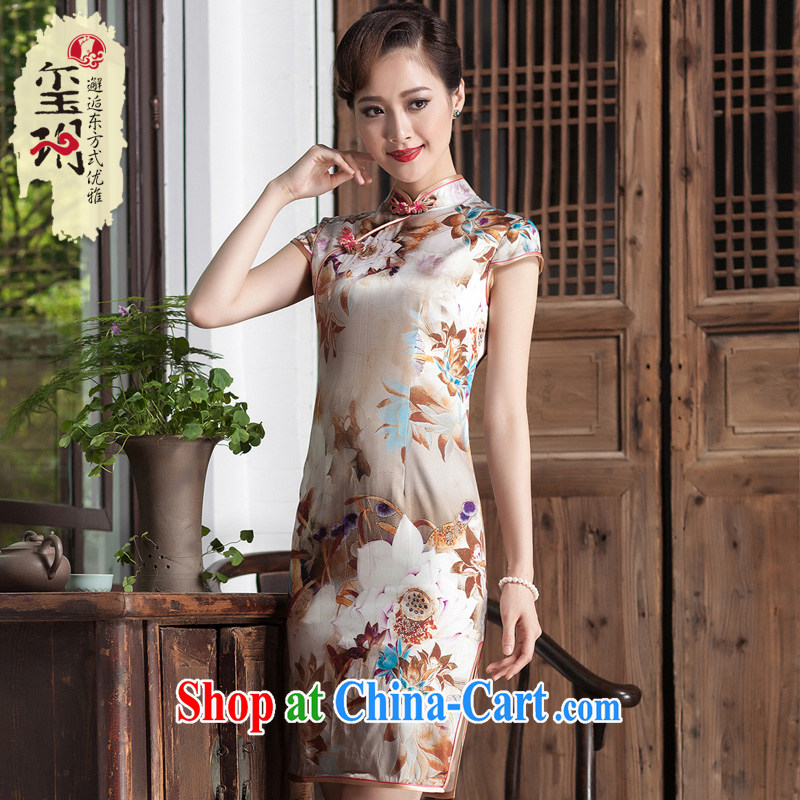 Yin Yue NARS summer 2014 New Beauty short stylish dresses skirt high-end heavy silk, dresses picture color XL